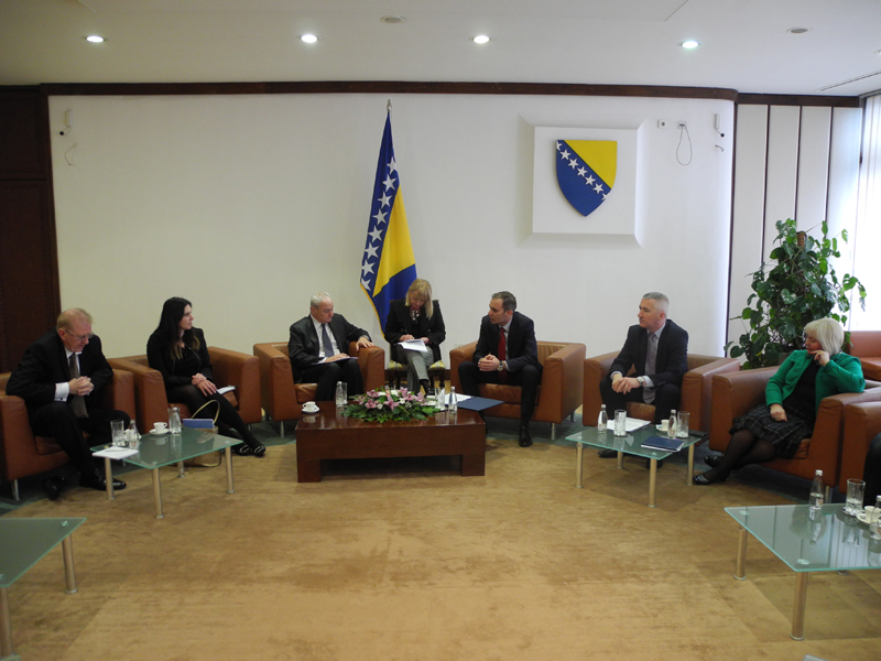 Članovi Kolegija Sekretarijata PSBiH Kenan Vehabović i Marin Vukoja razgovarali sa generalnim sekretarom Centralnoevropske inicijative