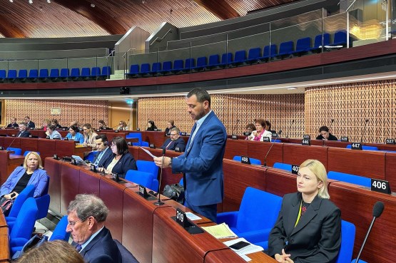 Predsjedatelj Izaslanstva PSBiH u PSVE Saša Magazinović govorio u Strasbourgu