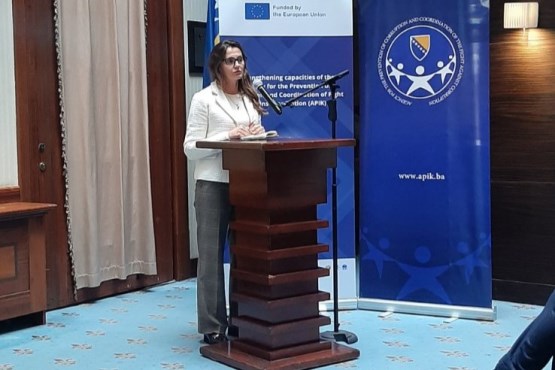 Deputy Chair of the Committee for the Selection and Oversight of the Agency for the Prevention of Corruption and Coordination of the Fight Against Corruption, Ermina Salkičević-Dizdarević, participated in the opening of the EU Twinning project "Strengthening the Capacities of APIK."